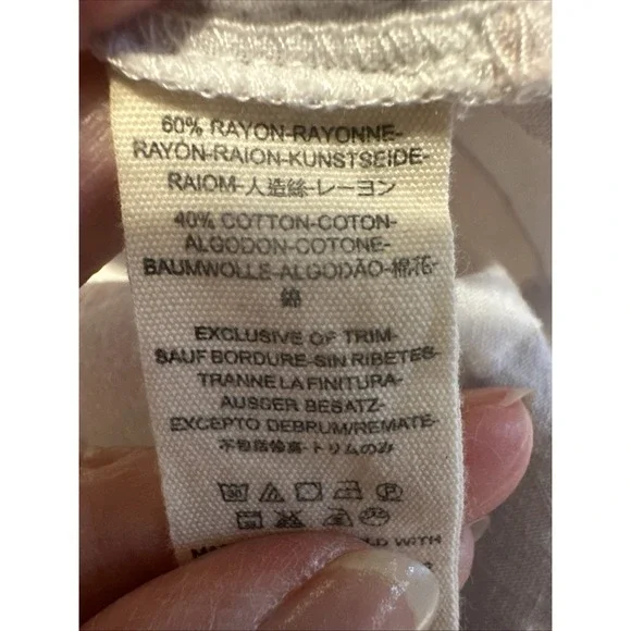 Free People Women's Fringed Plaid Button-Up Shirt Multicolor Size Large Pastel - Picture 10 of 11